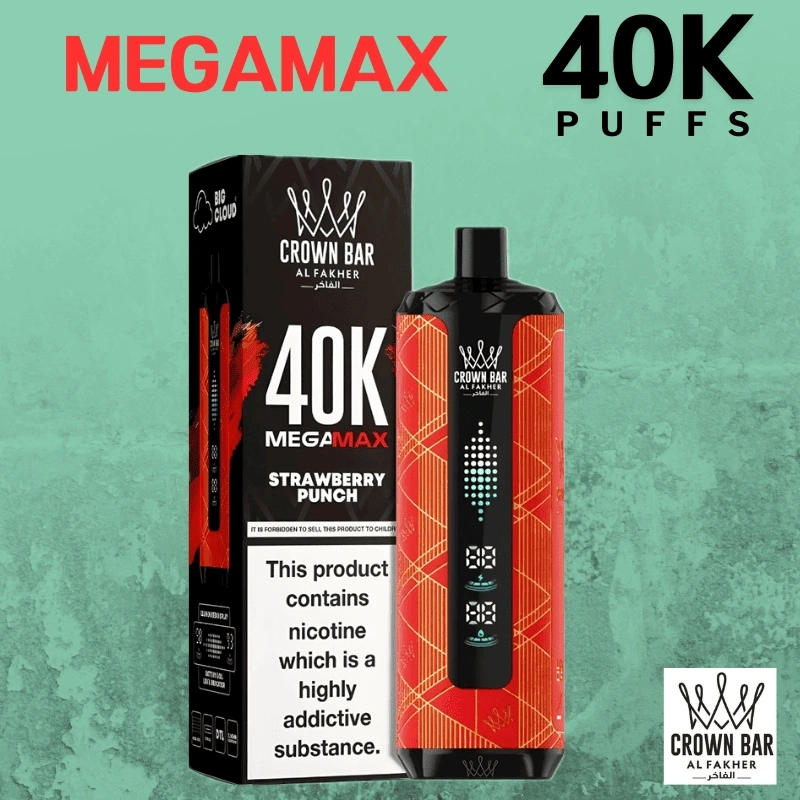 Al Fakher Crown Bar Mega Max 40000 Puffs-5 packs or more - WATERMELON CHERRY
