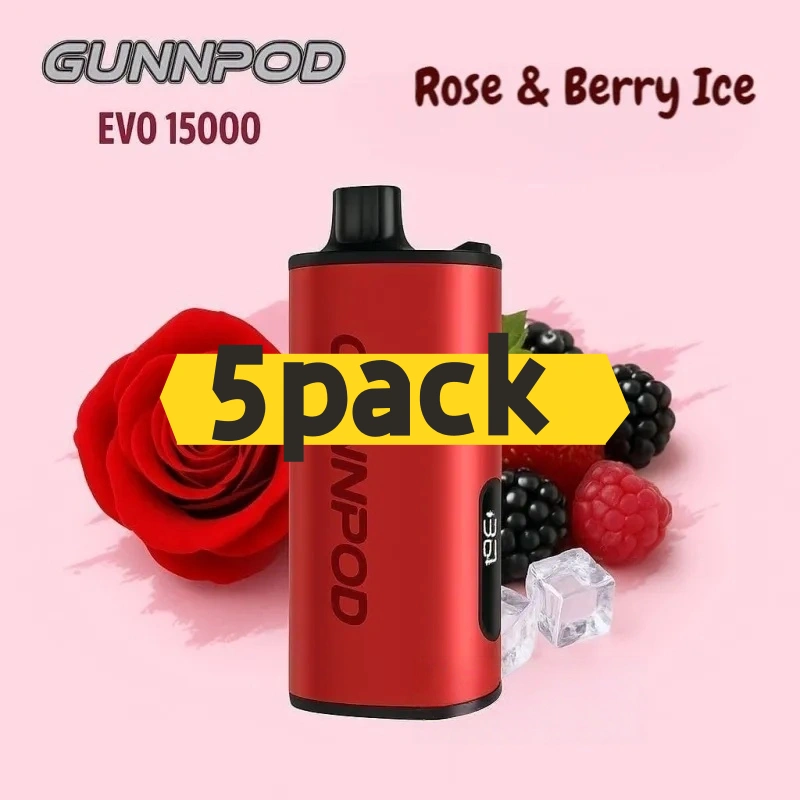Gunnpod EVO 15k - 5 pack Multiple flavors - Blackberry Cherry Pomegranate Ice