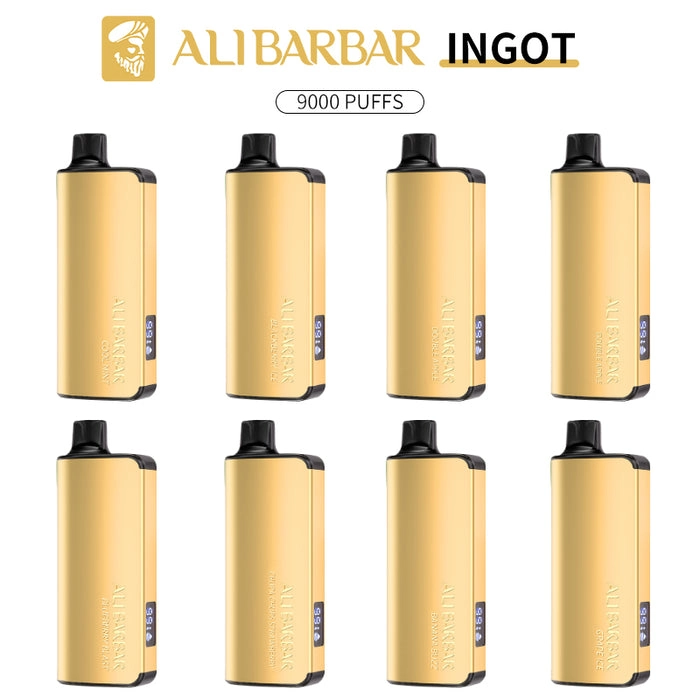 ftp flavour - Side-by-side comparison image of Alibarbar Ingot 9000 FTP next to a standard IGET and a Vaporesso XROS pod kit